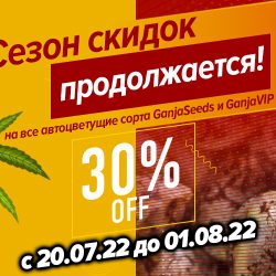 Скидка 30% на автоцветущие сорта до конца июля!